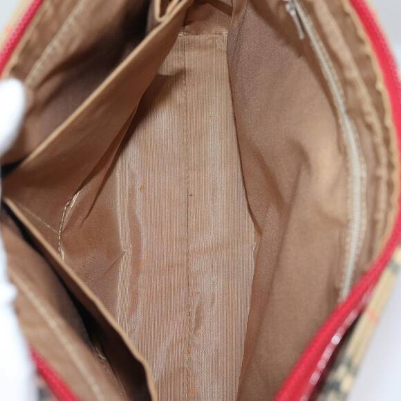 Burberry Nova Check Tote Bag Canvas Beige Red - Picture 11 of 16